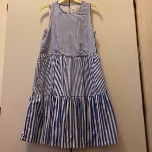 J Crew Blue and White Striped Dress